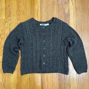 Vintage Northern Reflections Knit Cardigan Sweater Small Gray Cottage Core
